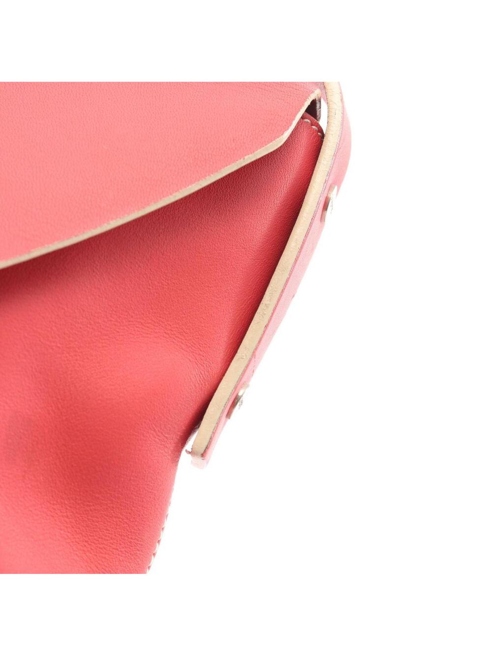 Loewe Shoulder Bag Leather Red Used #272987L43B - Picture 7 of 9